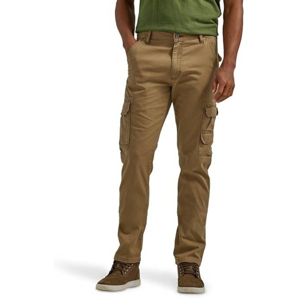 Wrangler Authentics 32X30 Men's Straight Leg Stretch Cargo‎ Pants Brown